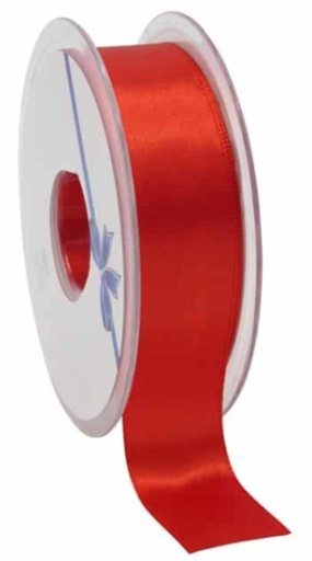 [70410064] RED SATIN DOUBLE-SIDED RIBBON 25MM X 25M