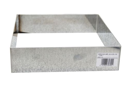 [51701109] CADRE EN INOX CARRÉ 20 X 5 CM
