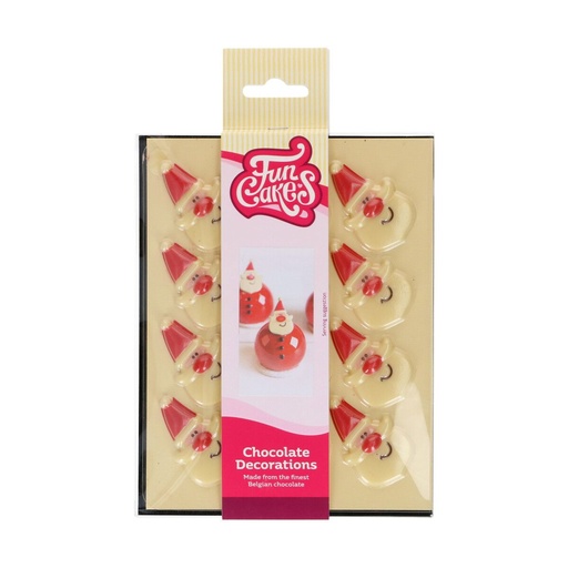[08076020] CHOCOLATE SANTA FUNCAKES 12PCS