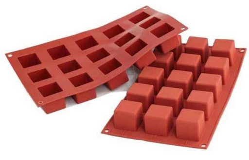 [57663837] SILIKOMART SF105 MOLD 15 CUBES 35X35 HT 35MM 42ML NON-STICK GN1/3 -50° TO 250°