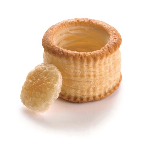 [04030229] PIDY VOL-AU-VENT PASTEITJE Ø8CM H4.5CM GROOT MODELVAST DEKSEL BOTER 72 STUKKEN