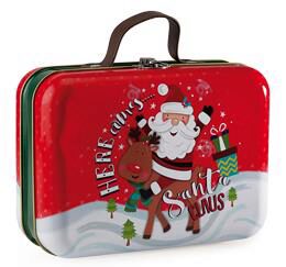 [60700555] KOFFER VAN DE KERSTMAN EN ZIJN BEDRIJF MET HANDVAT 180X130X75MM