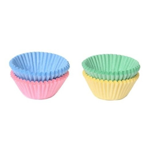 [08053511] H.O.M MINI CUPCAKE CASE 4 PASTEL COLORS 25X19MM 100 PCES