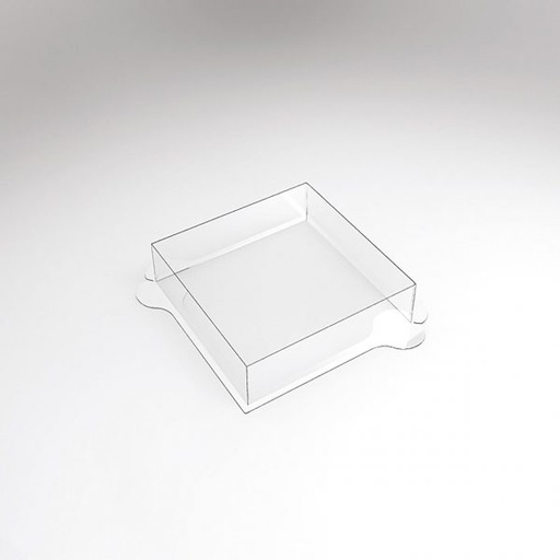 [08057666] 070564 PCB MOULES ENTREMETS CARRÉ PLAT ARRONDI PR100 PIÈCES 14X14 CM P4 CM 100PCES ***S/CD***