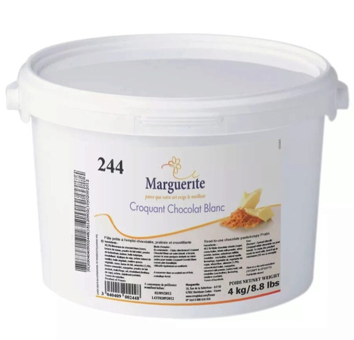 [05100738] DEBCO 244 CROQUANT PRALINÉ WITTE CHOCOLADE MADELIEFJE 4KG