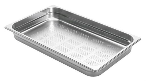[55006776] PREMIUM LINE CONTAINER GN1/1-H6.5CM-9.0L PERFORATED STAINLESS STEEL