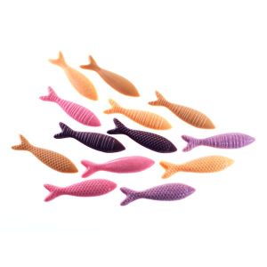 [08057997] 074323 PCB SARDINE FRYING MOLDS PR 216 P. 3 DESIGNS 9X2.2 CM P. 0.7 CM 12PCES ***S/CD***