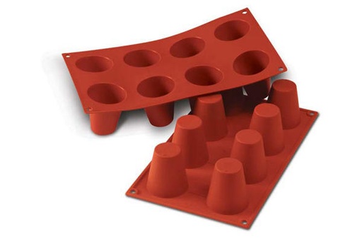 [70408199] SILIKOMART SF021 VORM 8 GROTE BABAS Ø55 H 60MM 92ML ANTI-AANBAK GN1/3 -50° TOT 250°