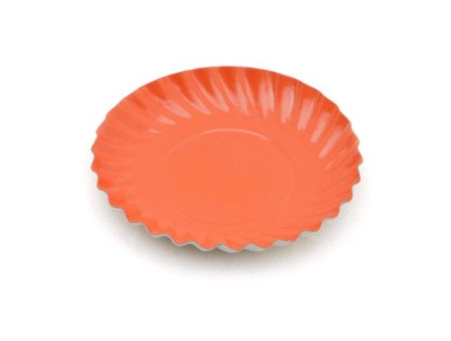 [27665277] PAPER PLATE ROUND ORANGE Ø 88 MM 100 PCS FOSTPLUS INCLUDED