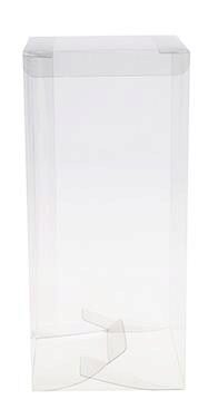 [60700018] BOITE TRANSPARENTE 100X100X220MM+ 1 SOCLE KRAFT + 2 COUVERCLES COLIS DE 25 PCES