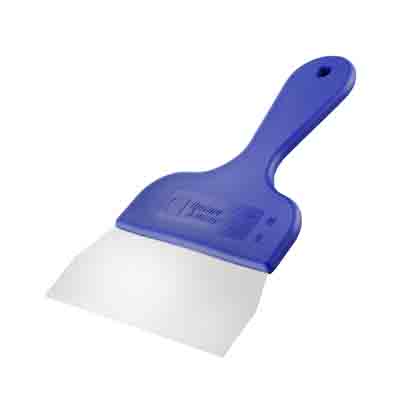 [50372275] THERMO-HAUSER STAINLESS STEEL SPATULA BLUE HANDLE 15CM