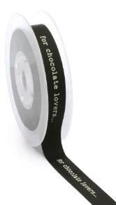 [43407293] RIBBON FOR CHOCOLATE LOVERS BLACK SPOOL OF 15MMX 20 METERS
