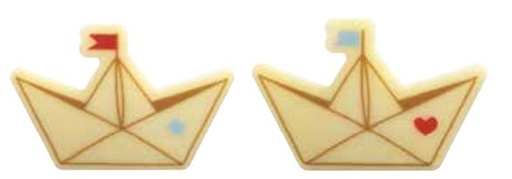 [08057005] 061160 PCB PETITS BÂTEAUX CB 2 DESIGNS 4X2,6 CM  105PCES ***S/CD***