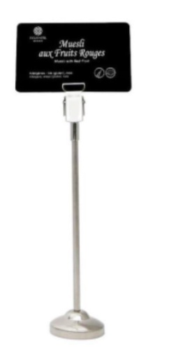 [57668035] EDIKIO HOGE ETIKETHOUDERS - ROESTVRIJ STAAL EN ZINK - 18 CM - VERPAKKING VAN 5 STUKS