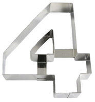 [51642134] MOULE CHIFFRE N° 4 INOX 30CM HT4CM