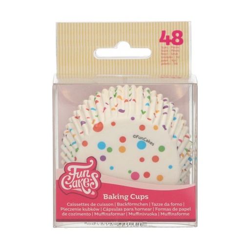 [70407310] FunCakes Cupcakevormpjes Confetti 48 STUKKEN =BLISTER