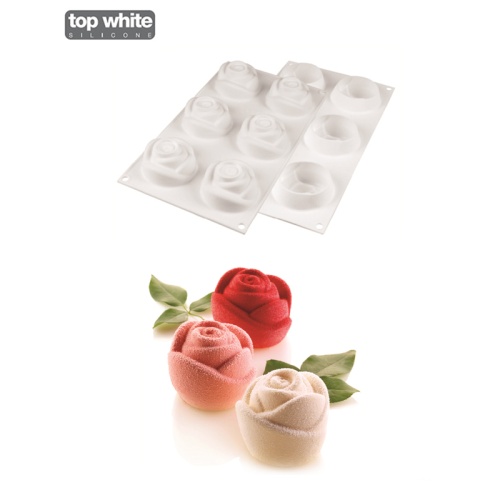 [51657222] SILIKOMART ROSES MOLD D70 H 55MM CURVEFLEX