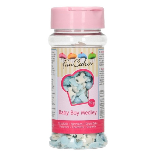 [08053218] FUNCAKES MIX BABY BOY SUGAR DECORATION 50GR