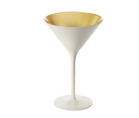 [57659471]  STOLZLE OLYMPIC GLASS COCKTAIL COUPE WHITE/GOLD 24CL