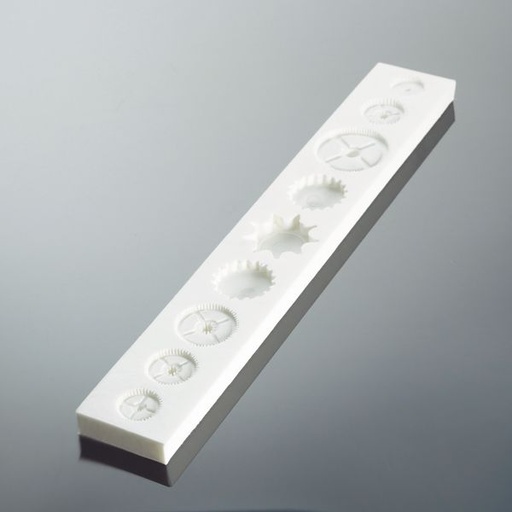 [08056244] 010226 PCB MOULE SILICONE ENGRENAGES 9 DESIGNS 1PCE ***S/CD***
