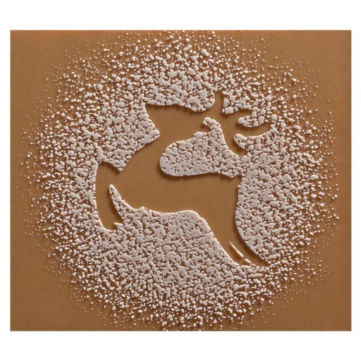 [08057898] 074210 PCB EMBOUTS CBC AVEC RELIEF ENNEIGÉ 3 DESIGNS 8,5X7,5 CM  72PCES ***S/CD***