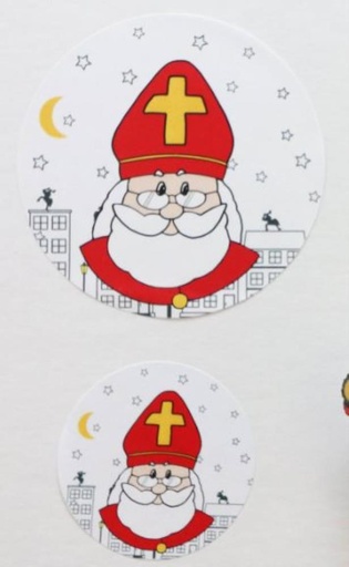 [62230120] SAINT NICHOLAS STICKER GM 63.5MM PACK OF 5 X 12PCS