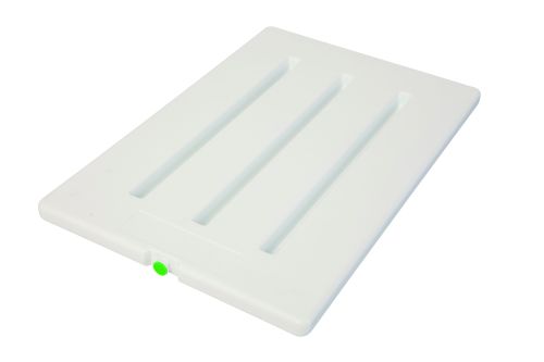 [54101043] PLAQUE EUTECTIQUE BLANCHE 60X40 HT28MM -12°C BOUCHON BLEU