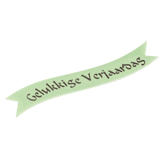 [08081075] *FF*1058976 BANDEROLE VERTE GELUKKIGE VERJAARDAG 24PCES***S/CDE***