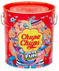 [14100088] CHUPA CHUPS FOREVER FUN LOLLIPOPS 150P ORANGE LID