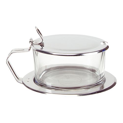 [54904552] GLAZEN KAASMACHINE MET ROESTVRIJSTALEN STEUN DIAM 12CM