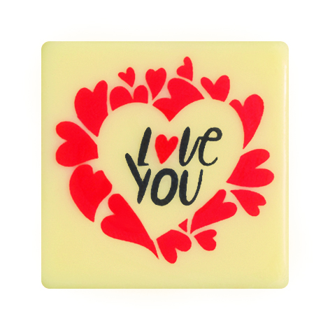 [08058127] 088075 SQUARE PCB CB LOVE YOU 3CM 88PCS ***S/CDE***