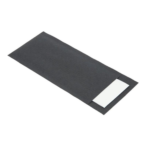 [60251749] ZWARTE BESTEKZAK + SERVETTEN 500ST - 57,5X19,5MM *SCDE*