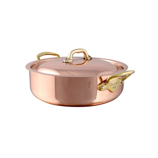 [60252062] MAUVIEL M'150B RONDEAU 24CM MET KOPEREN/BRONZEN DEKSEL - GEEN INDUCTIE