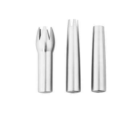 [57660017] ISI SET DE 3 DOUILLES INOX (TULIPE-CANNELEE-LISSE) N.2717
