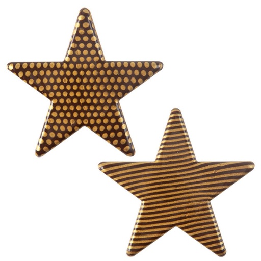 [08030794] 2015100 GOLD PRINTED STAR 5.5CM 60PCS***S/CD***
