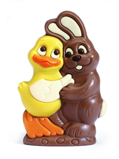 [13030437] CREUX COUPLE FRED&GINGER LAIT COLORÉ 16,9CM 4 X 185G