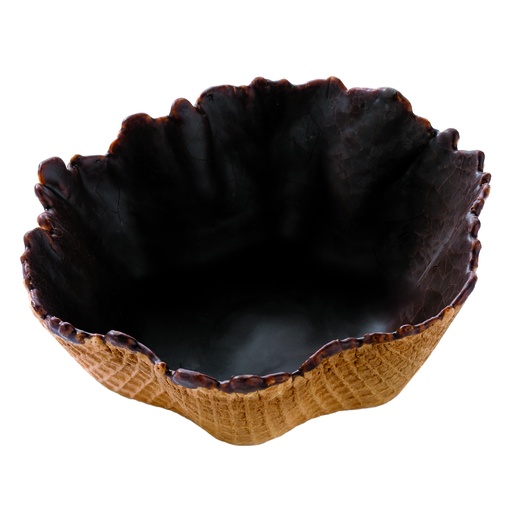 [04030234] PIDY WAFFLE TULIP CHOCOLATE CUP Ø10.5CM H3.5CM 96PCS