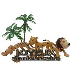 [08075198] SAVANNAH DECORATIESET VOOR KINDEREN MET 3 DIEREN