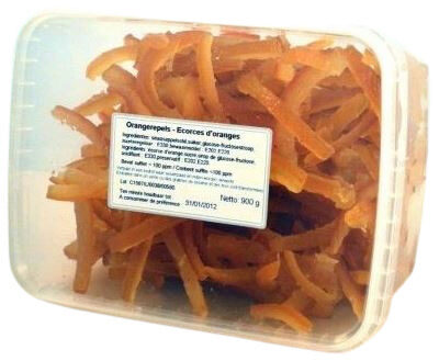 [01050220] CANDIED ORANGE PEEL STRIPS AMBROSIO +- 7 CM 900 GR