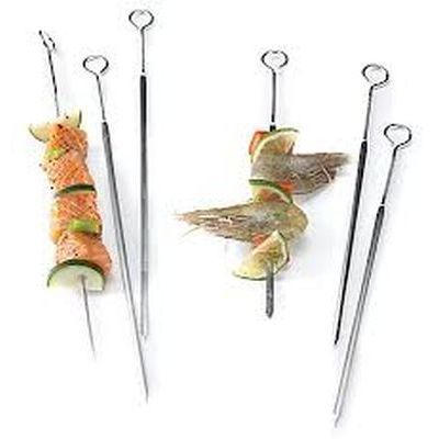 [57662416] SET VAN 12 ROESTVRIJSTALEN SPIESJES 45CM