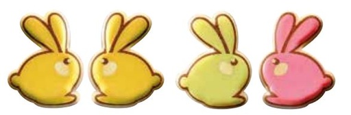 [08057007] 061162 PCB MINI LAPINS CB 6 DESIGNS 2,5X1,9 CM 252PCES ***S/CD***