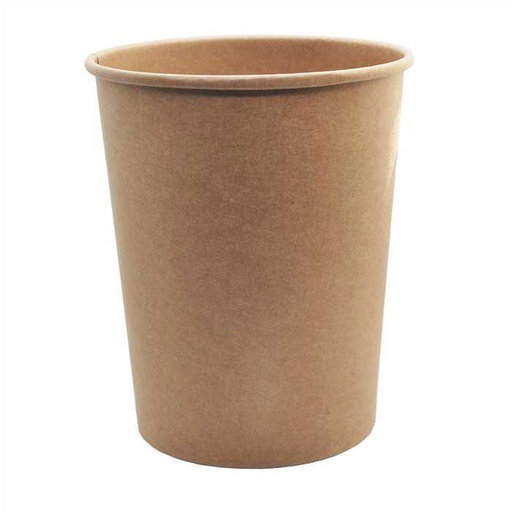 [53533050] KARTON IJS/SOUP POT 950ML KRAFT + PLASTIEK DIAM 11CM PAK VAN 25 STUKKEN
