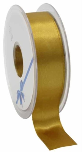 [70410060] DOUBLE FACED SATIN GOLD RIBBON 25MM X 25M