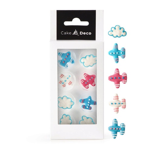 [08054171] 39314 CAKEDECO AIRPLANES 2D  12 PIECES ***S/CD***