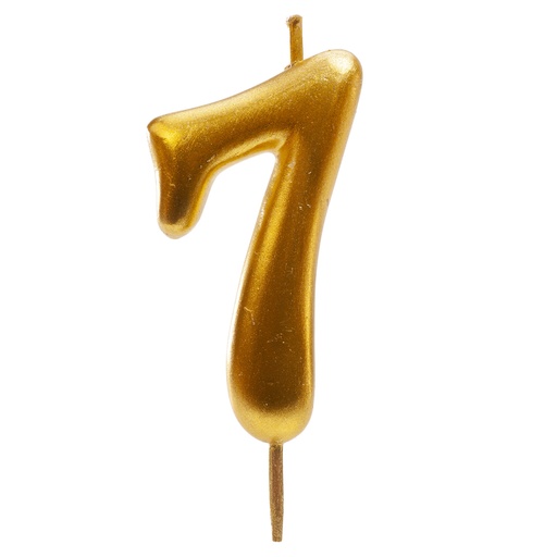 [08041597] BOUGIE CHIFFRE OR N°7 5,5CM