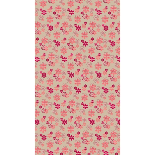 [08054560] 2046109 ROZE BLOEMEN TRANSFERVEL 30X40CM 30 STUKS ***S/CD***