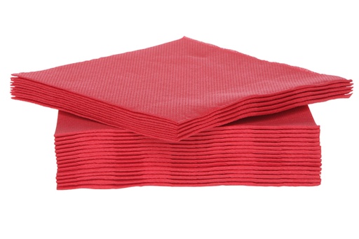 [44665096] *FDS*C&T PROF SERVIETTE COCKTAIL ROUGE 25X25CM 40PCES