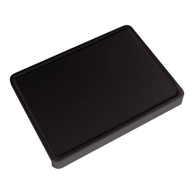 [57660508] CATERCHEF ZWARTE POLY PLAAT 500X370 MET GOOT + RAND