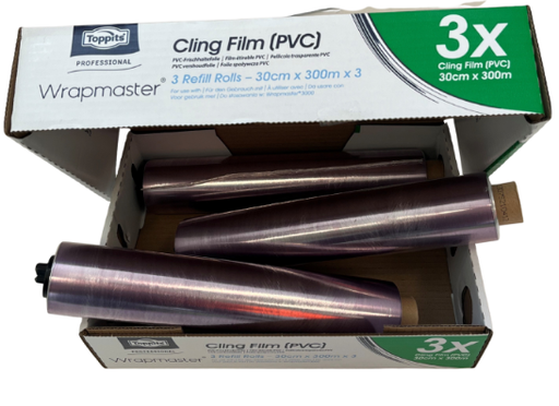 [54604023] FOOD FILM FOR WRAPMASTER 30CM 3 ROLL OF 300 M