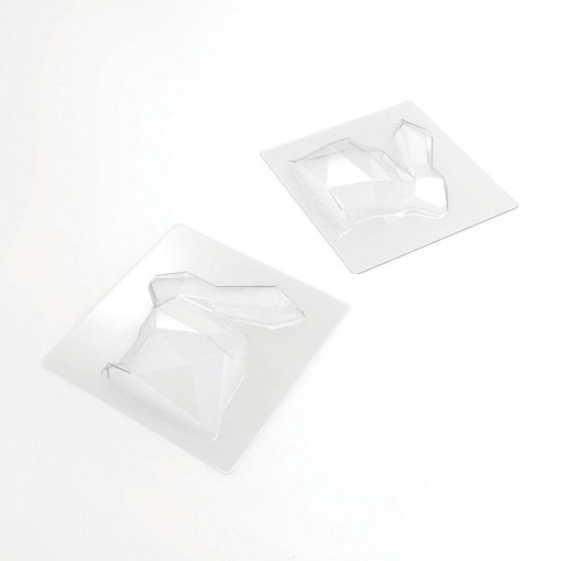 [08056398] 040153 PCB MOULES LAPINS FACETTES POUR 4 PIÈCES 13X15,5 CM 8PCES ***S/CD***